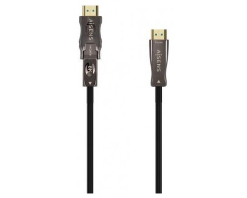 AISENS CABLE HDMI V2.1 AOC DESMONTABLE ULTRA ALTA VELOCIDAD / HEC 8K@60HZ 4K@120HZ 4:4:4 48GBPS, A/M-D/A/M, NEGRO, 40M