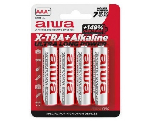 Pack 4 Pilas Aaa Aiwa X-tra+ Alkaline Ultra Long Power