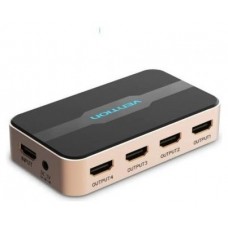 DUPLICADOR 4xHDMI/H-DC POWER PORT NEGRO/DORADO VENTION (Espera 4 dias)