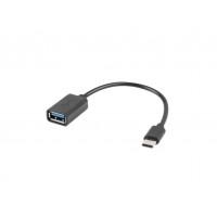 ADAPTADOR LANBERG OTG USB-C(M) A USB-A 2.0 (H) 15 CM NEGRO