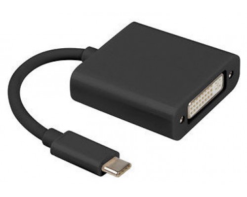 ADAPTADOR USB LANBERG USB-C M 3.1 A DVI-I H (24+5) DUAL LINK 15CM NEGRO