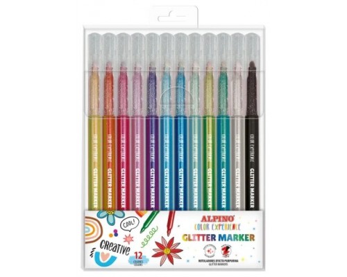 ESTUCHE 12 GLITTER MARKER COLOR EXPERIENCE ALPINO AR001084 (Espera 4 dias)