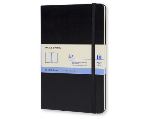 CUADERNO DE BOCETOS NEGRO L (13X21CM) MOLESKINE ARTQP063 (Espera 4 dias)