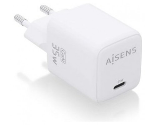 AISENS - CARGADOR GaN 35W, 1xUSB-C PD3.0 QC4.0, BLANCO