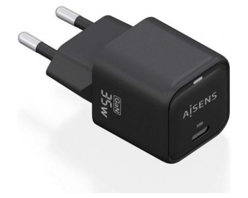 AISENS - CARGADOR GaN 35W, 1xUSB-C PD3.0 QC4.0, NEGRO