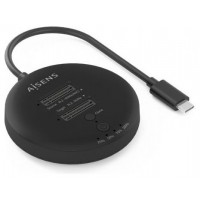 AISENS - ESTACION DE DOCKING DE DOBLE BAHIA NVMe A USB 3.2 GEN2x2, CLONE, NEGRO