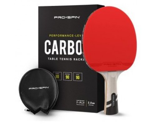 PALA DE PING PONG PRO-SPIN PREMIUM FIBRA DE CARBONO