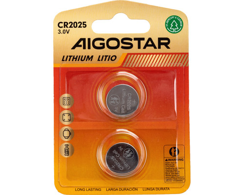 PILA DE BOTON CR2025 3V 2 UDS AIGOSTAR (Espera 4 dias) PILA DE BOTON CR2025 3V 2 UDS AIGOSTAR (Espera 4 dias)