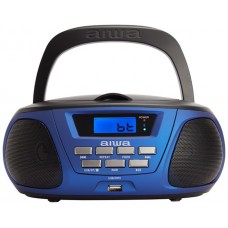 Radio Cd Bluetooth Portable Aiwa Boombox Bbtu-300 Blue