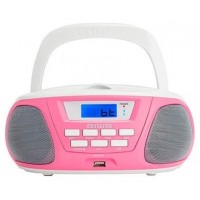 Radio Cd Bluetooth Portable Aiwa Boombox Bbtu-300 Pink