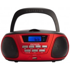 Radio Cd Bluetooth Portable Aiwa Boombox Bbtu-300 Red