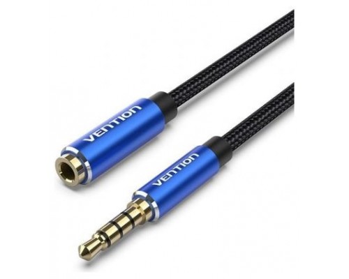 CABLE AUDIO ESTEREO JACK 3.5/M JACK 3.5/H 0.5 M AZUL VENTION (Espera 4 dias)