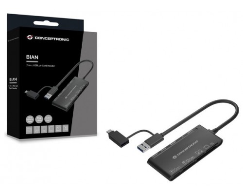 Card Reader Externo Usb-c/ Usb-a 7en1 Conceptronic