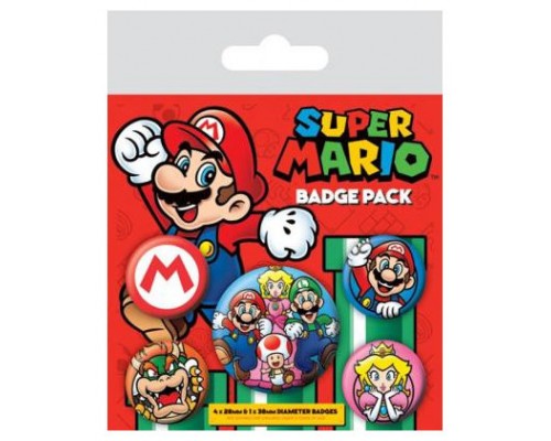 JUEGO DE CHAPAS SUPER MARIO VARIOS PYRAMID BP80440 (Espera 4 dias)