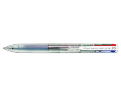 BOLIGRAFO SUPERGRIP G - 4 COLORES - CUERPO COLOR TRANSPARENTE PILOT BPKGG-35M-NC (Espera 4 dias)