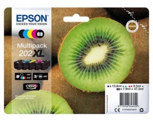 EPSON Multipack 5-colours 202XL Claria Premium Ink con RF