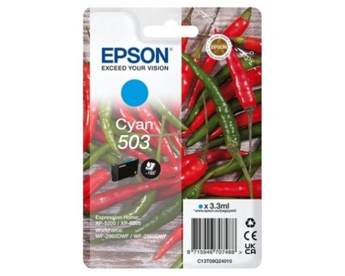 TINTA EPSON 503 ORI CIAN C13T09Q24010