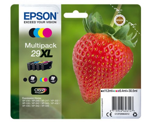 Epson Strawberry Multipack 4-colours 29XL Claria Home Ink (Espera 4 dias)