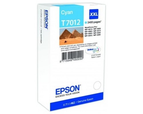 Epson WP-4000/4500 Cartucho Cian Capacidad Superior 3.400 paginas