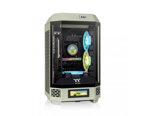 CAJA THERMALTAKE MINI-ITX TOWER 250 2XVENT 120MM SN FUENTE VERDE MATCHA