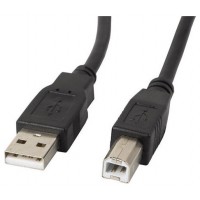 CABLE LANBERG IMPRESORA USB MACHO A USB MACHO CON FERRITA NEGRO 0.5 M