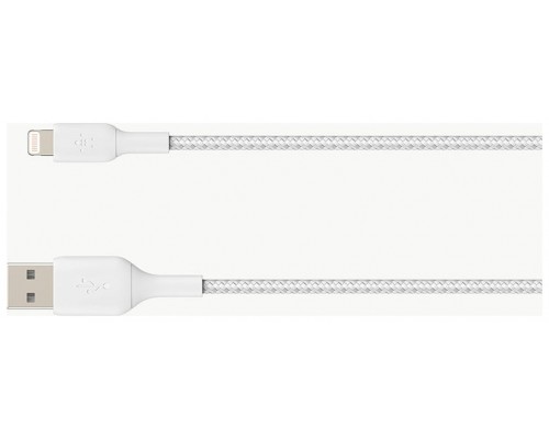 CABLE BELKIN CAA002BT1MWH LIGHTNING USB-A TRENZADO