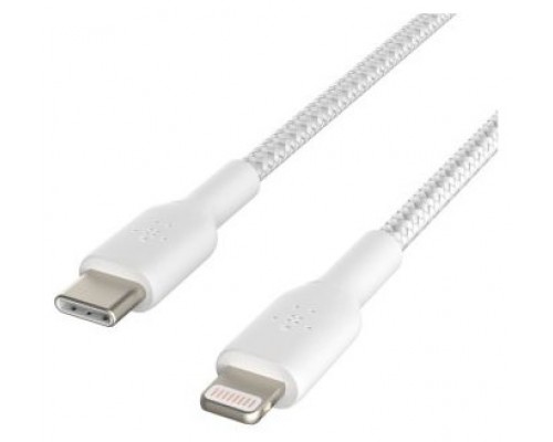 CABLE BELKIN CAA004BT2MWH USB-C A LIGHTINING TRENZADO