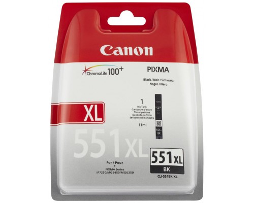 TINTA CANON CLI-551XLBK NEGRO ALTA CAPACIDAD (Espera 4 dias)