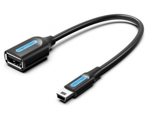 CABLE USB 2.0 MINI USB/M A USB-A/H 0.15 M NEGRO VENTION (Espera 4 dias)