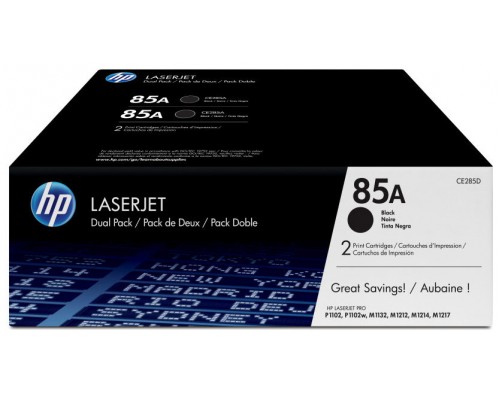 HP Laserjet 1102 Toner Negro nº85A (Pack 2)