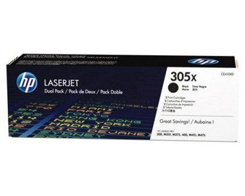 HP 305X TONER HP305X NEGRO (CE410XD) (Espera 4 dias)