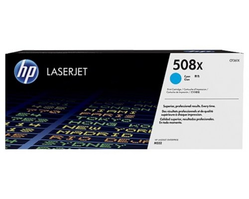 HP Laserjet M553/M577 Toner 508X Cian Alta 9.500 paginas alta capacidad