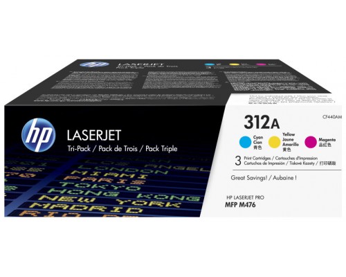 HP LaserJet 312A Pack 3 Toner cian/magenta/amarillo