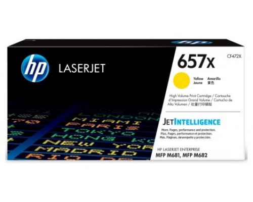 HP LaserJet Enterprise MFP M681 Toner Amarillo Alto 657X