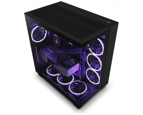 CAJA ATX SEMITORRE NZXT H9 FLOW NEGRO CRISTAL 