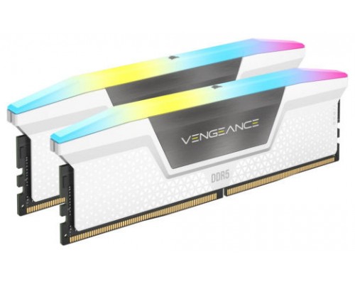MEMORIA CORSAIR DDR5 32GB 2X16GB PC6400 VENGEANCE RGB BLANCA CMH32GX5M2B6400Z32W (Espera 4 dias)