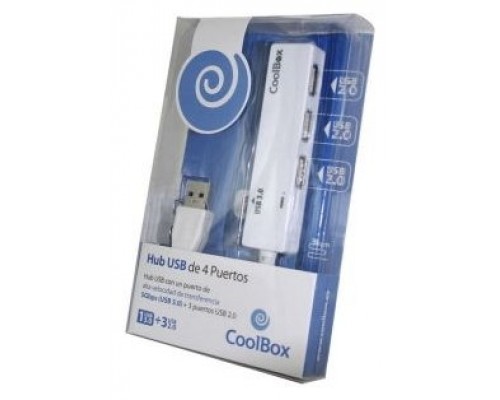 HUB 4 PUERTOS USB (3xUSB2.0 + 1xUSB3.0) COOLBOX (Espera 4 dias)