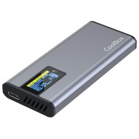 CAJA EXTERNA SSD M.2 NVMe PS32 CON PANTALLA LCD GRIS COOLBOX (Espera 4 dias)