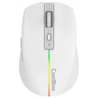 Coolbox Gaming Ratón  W01 1600DPI Inalámbrico Blan