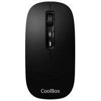 Coolbox Ratón W02-IA Inalámbrico RF+BT Negro