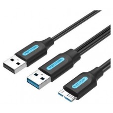 CABLE USB 3.0/M USB2.0/M MICROUSB/M 1 M NEGRO VENTION (Espera 4 dias)