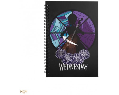 CUADERNO WEDNESDAY CON CELLO 14,5X21 CM CINEREPLICAS CR5174 (Espera 4 dias)