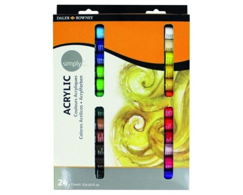 SET PINTURA ACRÍLICA 24X 12ML SIMPLY DALER ROWNEY D126500024 (Espera 4 dias)