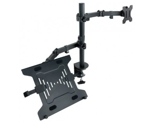 TOOQ SOPORTE MESA MONITOR/PORTÁTIL 2 BRAZOS NEGRO