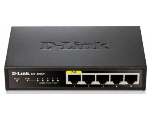 SWITCH D-LINK  5P DES-1005P 10/100 1P PoE SOHO