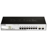 SWITCH SEMIGESTIONABLE D-LINK DGS-1210-08P/E 8P GIGA POE (45W) + 2P GIGA COMBO RACK (Espera 4 dias)