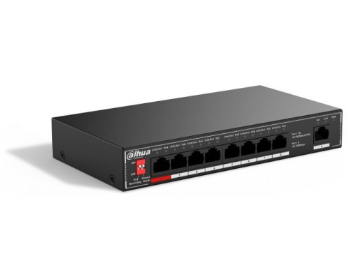 SWITCH IT DAHUA DH-SF1009P 9-PORT UNMANAGED DESKTOP SWITCH WITH 8-PORT POE