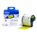 BROTHER Rollo de Papel Continuo Removible Amarillo de 62mm x 30,48m