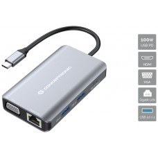 DOCKING USB-C CONCEPTRONIC DONN21G HDMI VGA USB 3.0