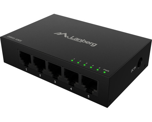 SWITCH LANBERG 5 PTOS 1GB/S GIGABIT ETHERNET DESKTOP 12V SIN GESTION SWITCH LANBERG 5 PTOS 1GB/S GIGABIT ETHERNET DESKTOP 12V SIN GESTION